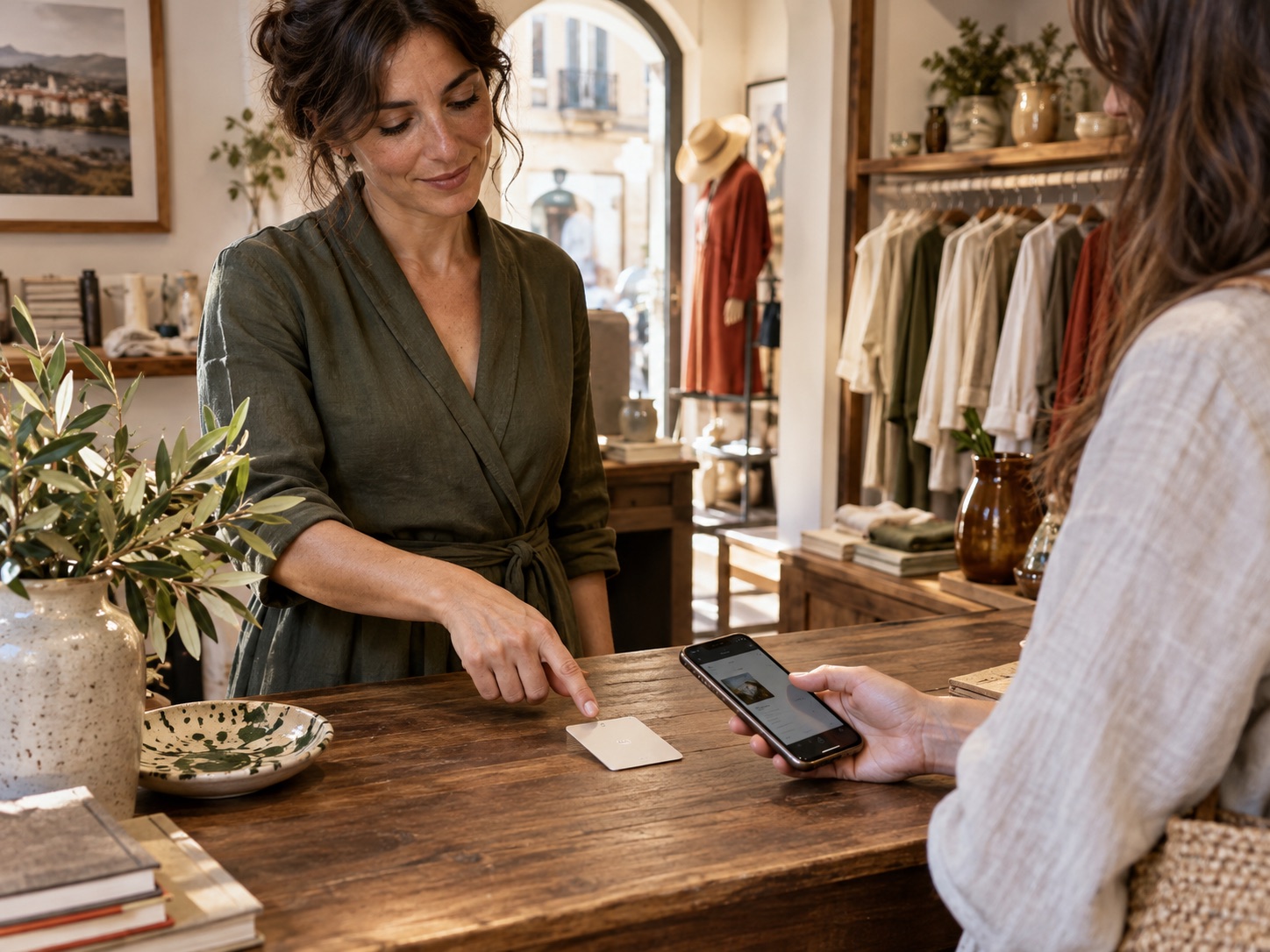 Cliente che usa una targhetta OneTap
